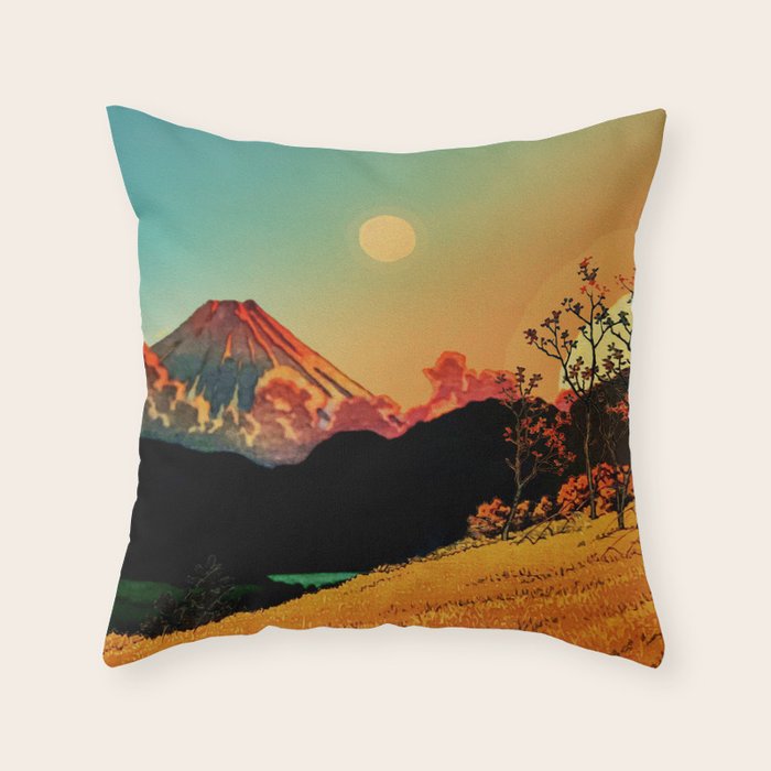 New Year's Morning in Shades of Orange - Nature Landscape Throw Pillow Gallery Image 6