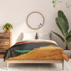 New Year's Morning in Shades of Orange - Nature Landscape Comforter Gallery Image 3