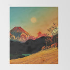 New Year's Morning in Shades of Orange - Nature Landscape Throw Blanket Gallery Image 2