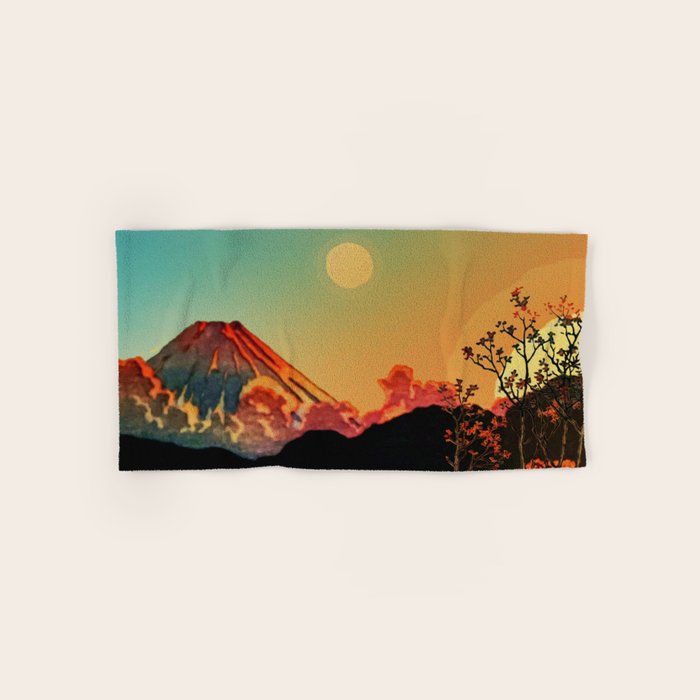 New Year's Morning in Shades of Orange - Nature Landscape Bath Towel Gallery Image 1