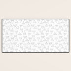 SHARK TEETH PATTERN-white Desk Mat Gallery Image 3