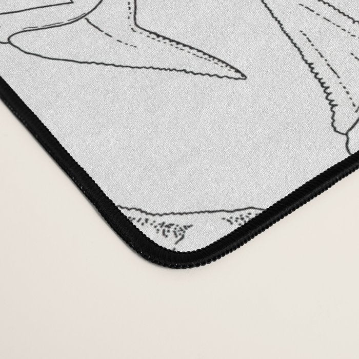 SHARK TEETH PATTERN-white Desk Mat Gallery Image 4