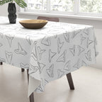 SHARK TEETH PATTERN-white Tablecloth Gallery Image 3