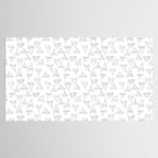 SHARK TEETH PATTERN-white Tablecloth Gallery Image 2