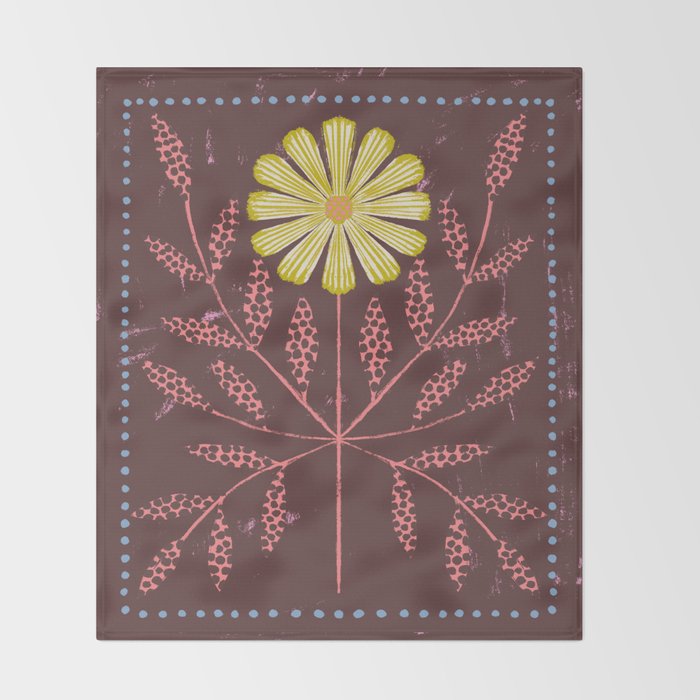 Daisy Tile Throw Blanket Gallery Image 2