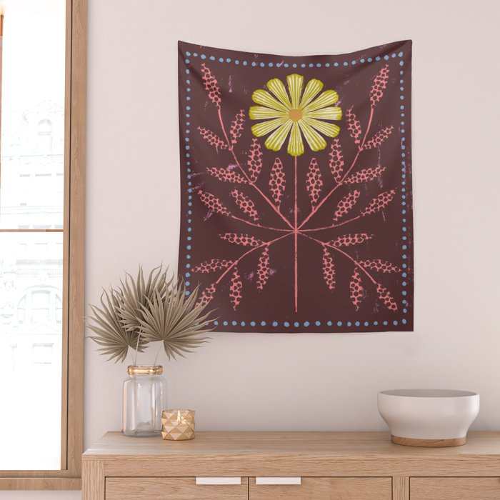 Daisy Tile Wall Tapestry Gallery Image 2