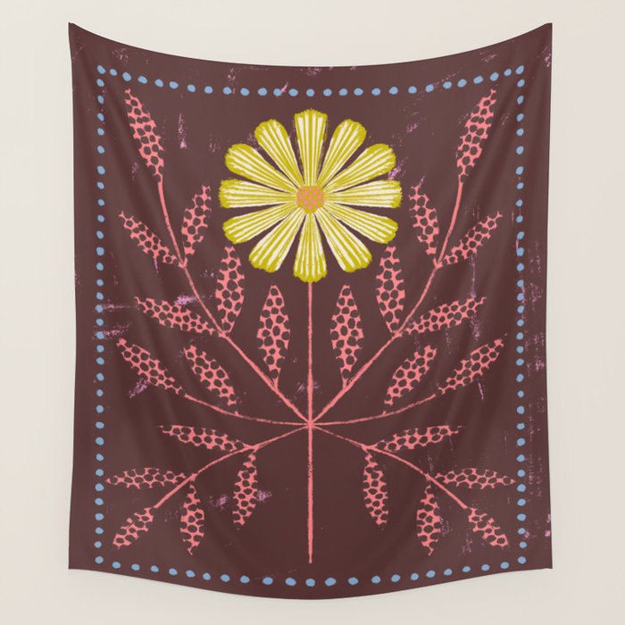 Daisy Tile Wall Tapestry Gallery Image 1
