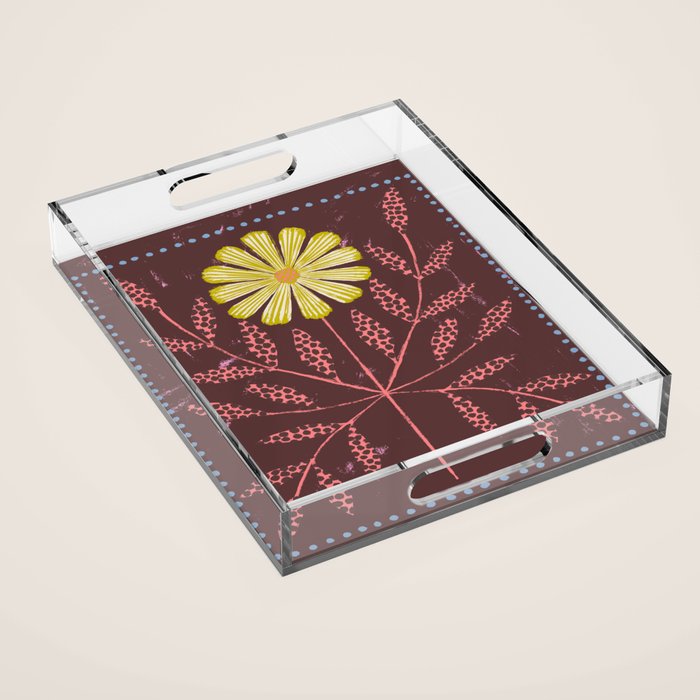 Daisy Tile Acrylic Tray Gallery Image 1