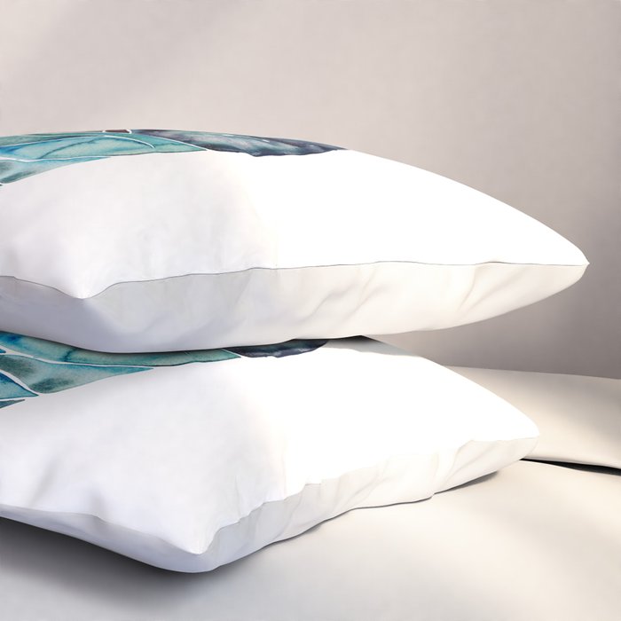 Stromboli Volcano at Midnight - Blue Palette Pillow Sham Gallery Image 3