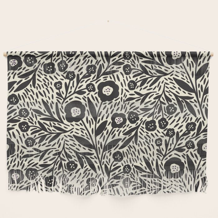Botanical garden - Black and White Wall Hanging Gallery Image 1