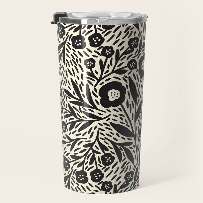 Botanical garden - Black and White Travel Mug Gallery Image 3