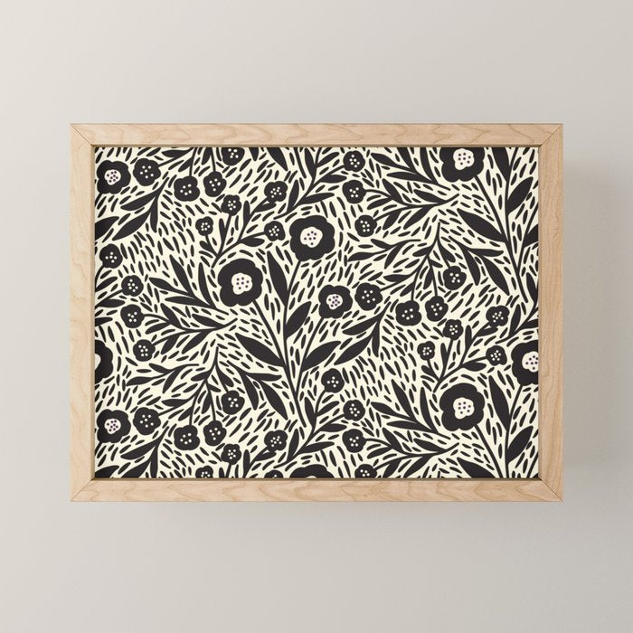 Botanical garden - Black and White Mini Art Print Gallery Image 1