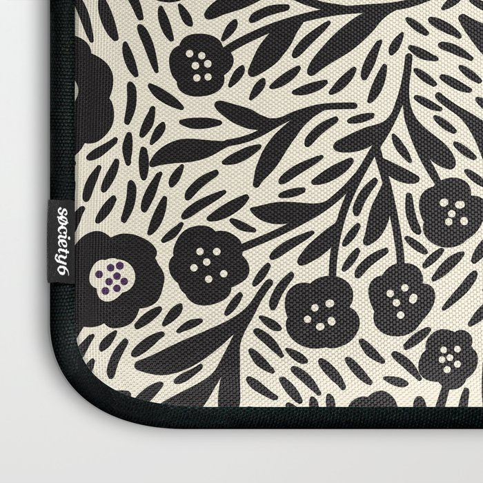 Botanical garden - Black and White Laptop Sleeve Gallery Image 3