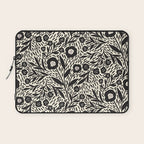 Botanical garden - Black and White Laptop Sleeve Gallery Image 1