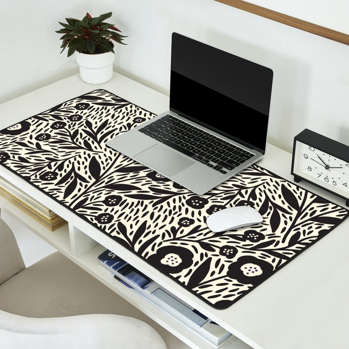 Botanical garden - Black and White Desk Mat Gallery Image 2