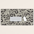 Botanical garden - Black and White Desk Mat Gallery Image 1