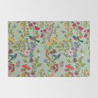 Hummingbirds and Bees {Duck Egg} Rug Gallery Image 2