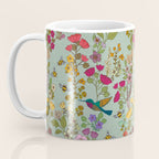 Hummingbirds and Bees {Duck Egg} Coffee Mug Gallery Image 3