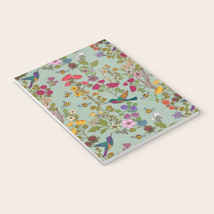 Hummingbirds and Bees {Duck Egg} Notebook Gallery Image 3