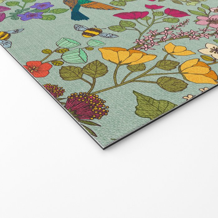 Hummingbirds and Bees {Duck Egg} Welcome Mat Gallery Image 2