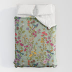 Hummingbirds and Bees {Duck Egg} Comforter Gallery Image 6