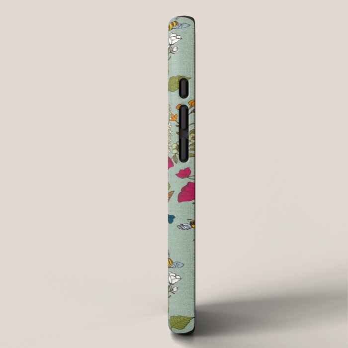 Hummingbirds and Bees {Duck Egg} iPhone Case Gallery Image 2