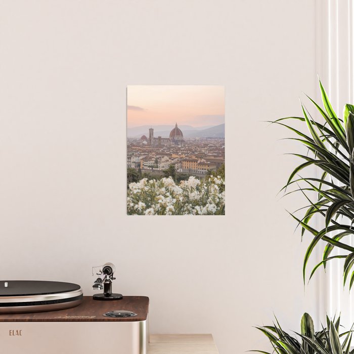Il Duomo At Sunset Photo | Florence City View In Pastel Colors Art Print | Tuscany, Italy Travel Photography Poster Gallery Image 2