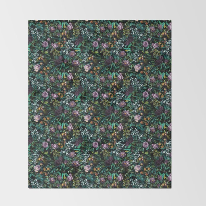 Exotic Jungle - Night Throw Blanket Gallery Image 2