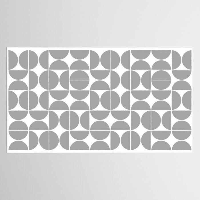 Mid Century Modern Geometric 04 Grey Tablecloth Gallery Image 2