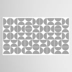Mid Century Modern Geometric 04 Grey Tablecloth Gallery Image 2
