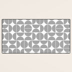 Mid Century Modern Geometric 04 Grey Desk Mat Gallery Image 3