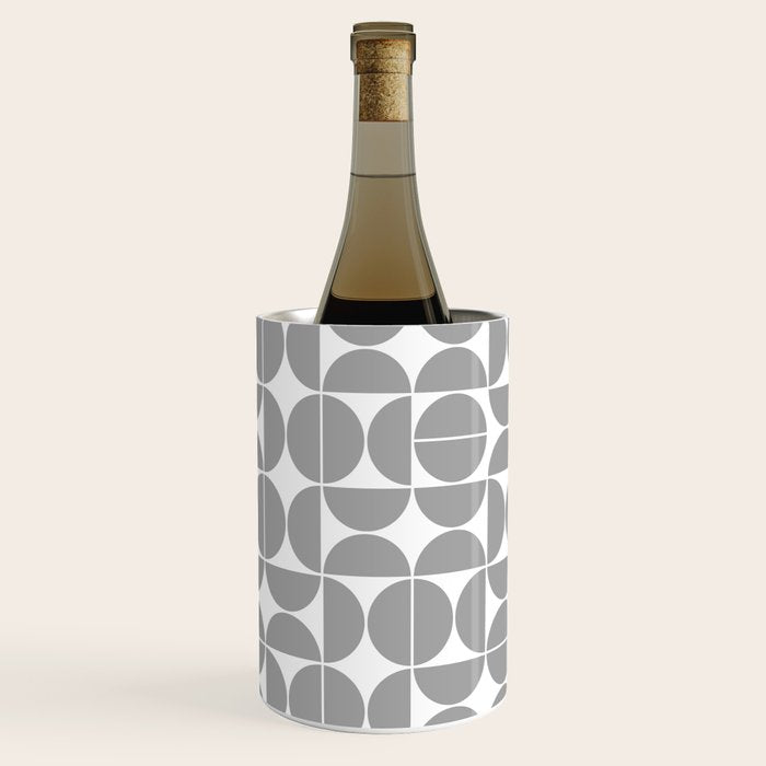 Mid Century Modern Geometric 04 Grey Wine Chiller Gallery Image 3