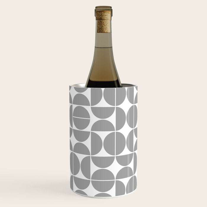 Mid Century Modern Geometric 04 Grey Wine Chiller Gallery Image 1