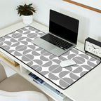 Mid Century Modern Geometric 04 Grey Desk Mat Gallery Image 2