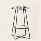 Black and white pumpkin vegetable pattern Stool Gallery Image 1