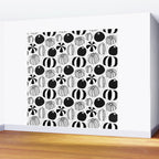Black and white pumpkin vegetable pattern Wall Mural Gallery Image 2
