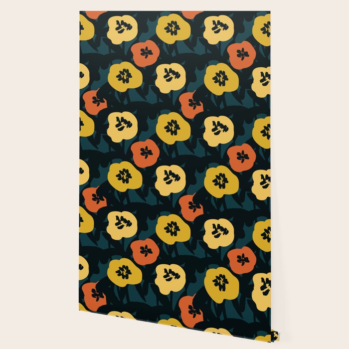 Midnight Flowers Wallpaper Gallery Image 2