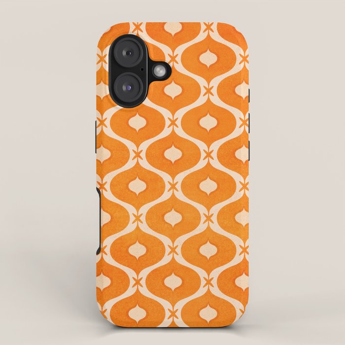 Vibrant Orange Ornament Pattern iPhone Case Gallery Image 1