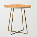 Vibrant Orange Ornament Pattern Side Table Gallery Image 1
