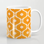 Vibrant Orange Ornament Pattern Coffee Mug Gallery Image 1