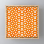 Vibrant Orange Ornament Pattern Mini Art Print Gallery Image 1