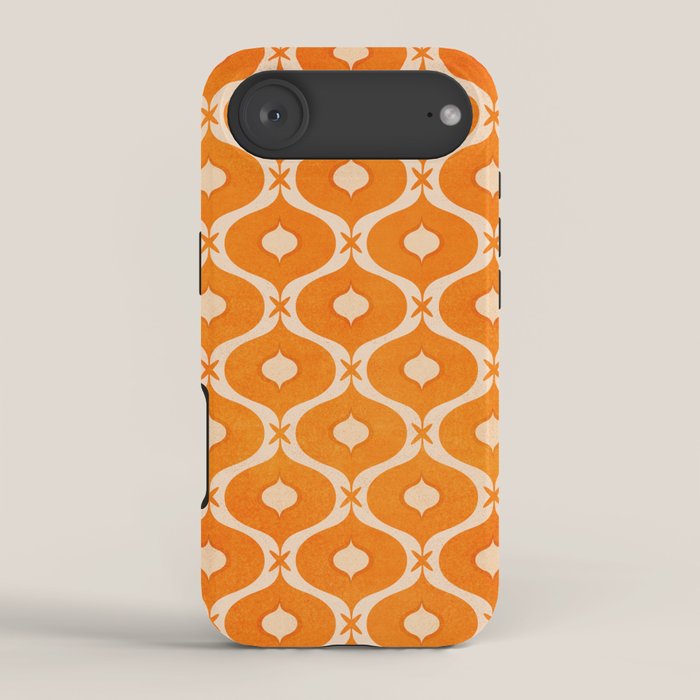 Vibrant Orange Ornament Pattern iPhone Case Gallery Image 2