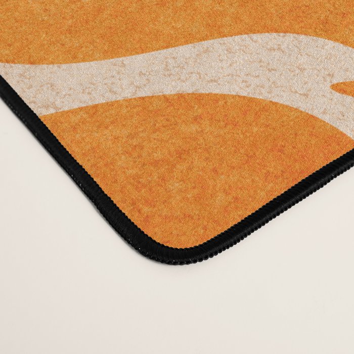 Vibrant Orange Ornament Pattern Desk Mat Gallery Image 4