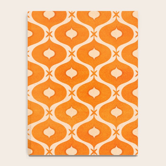 Vibrant Orange Ornament Pattern Notebook Gallery Image 4