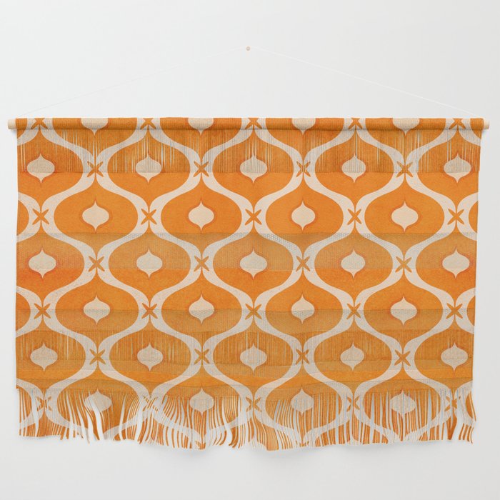 Vibrant Orange Ornament Pattern Wall Hanging Gallery Image 1