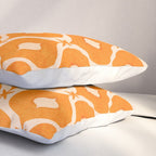 Vibrant Orange Ornament Pattern Pillow Sham Gallery Image 3