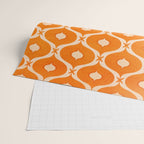 Vibrant Orange Ornament Pattern Wrapping Paper Gallery Image 2