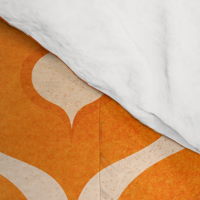 Vibrant Orange Ornament Pattern Comforter Gallery Image 4