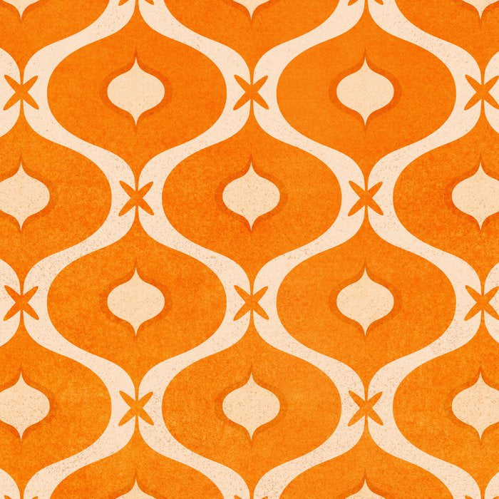 Vibrant Orange Ornament Pattern Coffee Mug Gallery Image 2