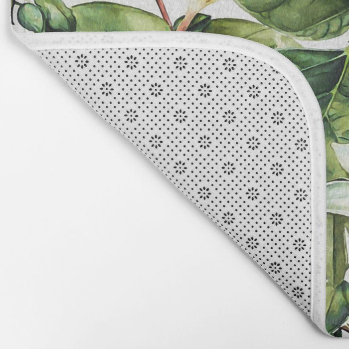 Botanical Leaf Bath Mat Gallery Image 2